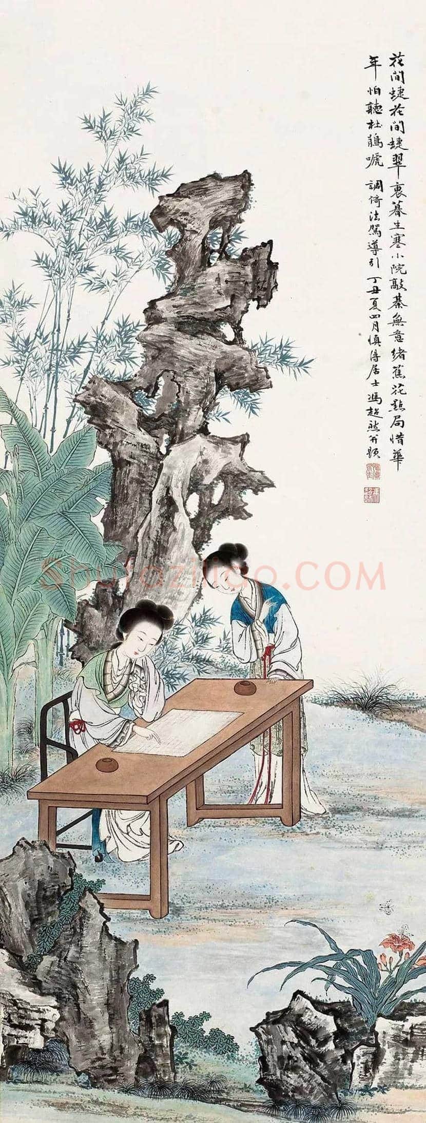 冯超然仕女画欣赏 | 书画常识