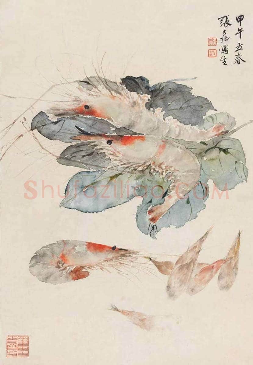 张大壮画虾作品欣赏 | 书画学堂