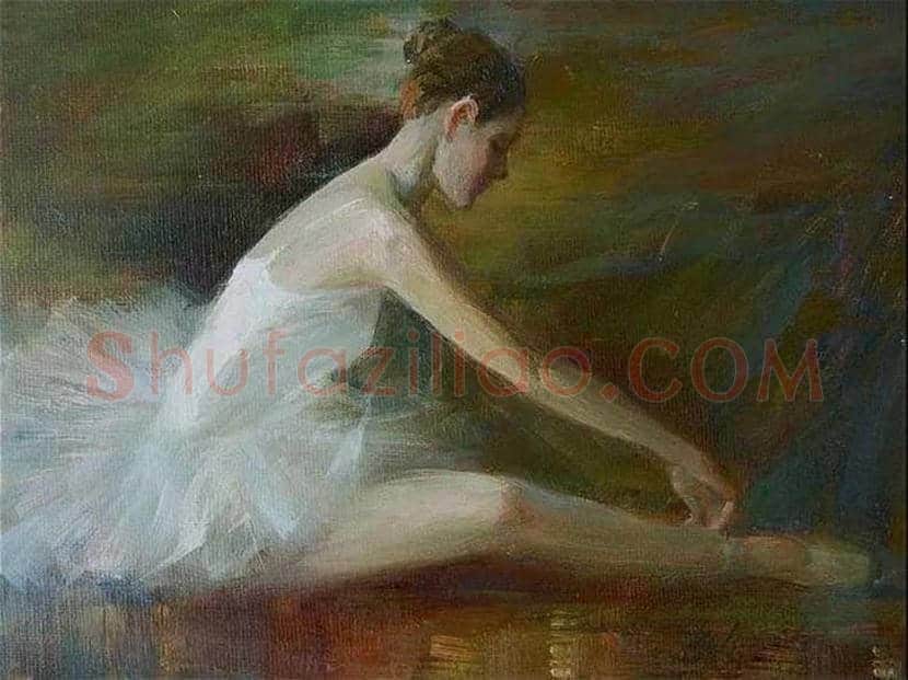 凯文·雷画中的舞女，体现一种静谧的美！ | 书画文摘