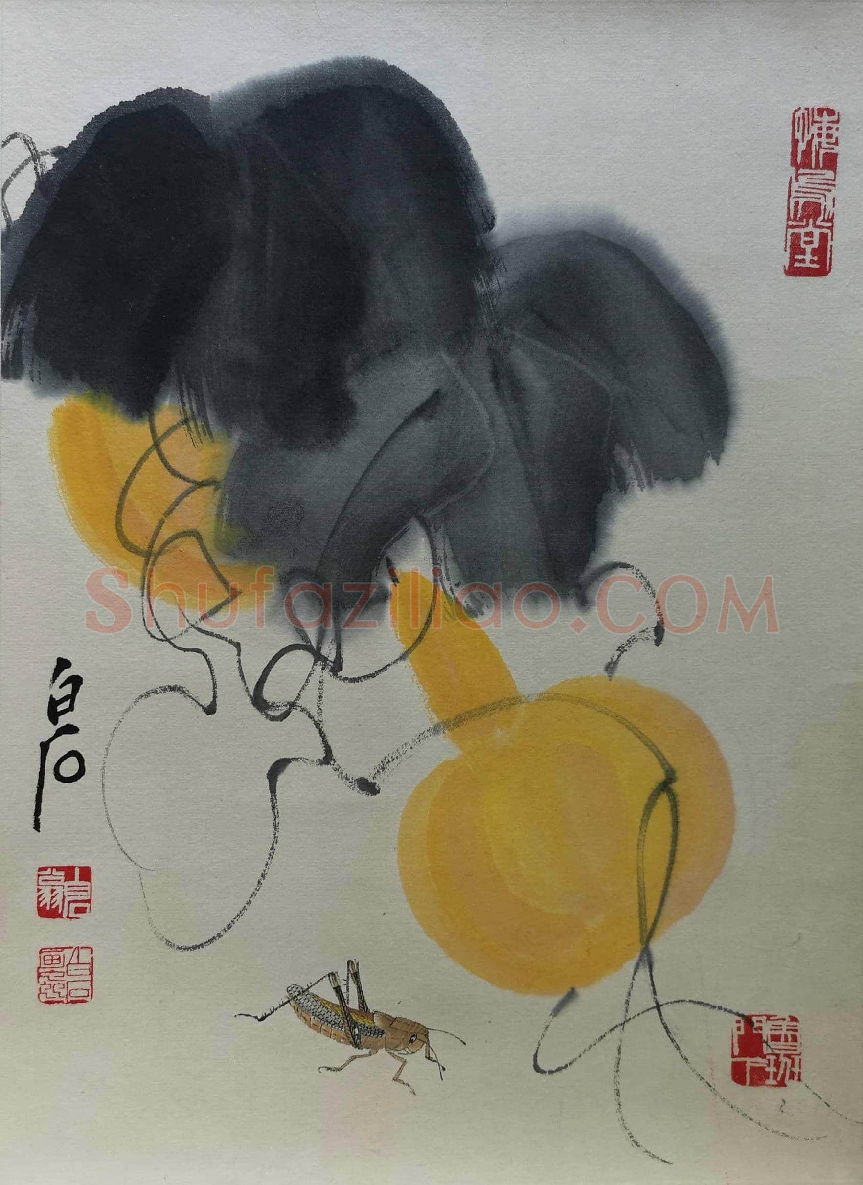 齐白石书画双挖四条屏，与贺孔才艺文交往的见证！ | 国画作品