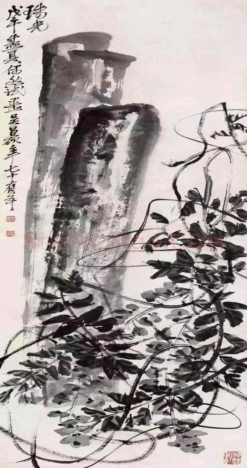 吴昌硕笔下的紫藤,就是在写狂草! | 书画学堂