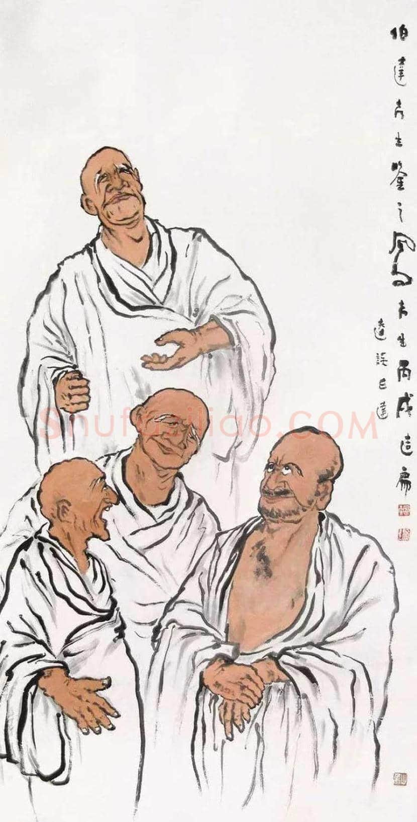 吕凤子人物画作品欣赏 | 书画百科