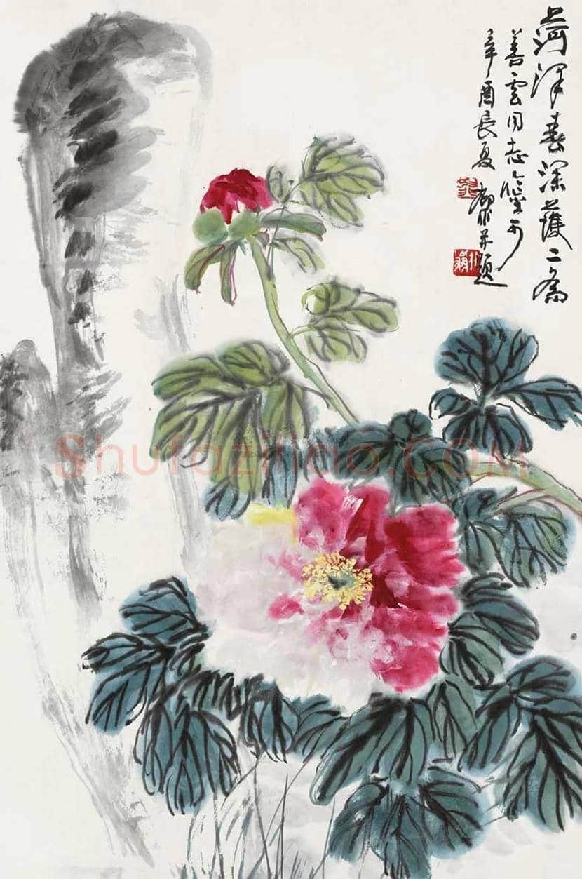 陆抑非牡丹作品欣赏 | 书画科普
