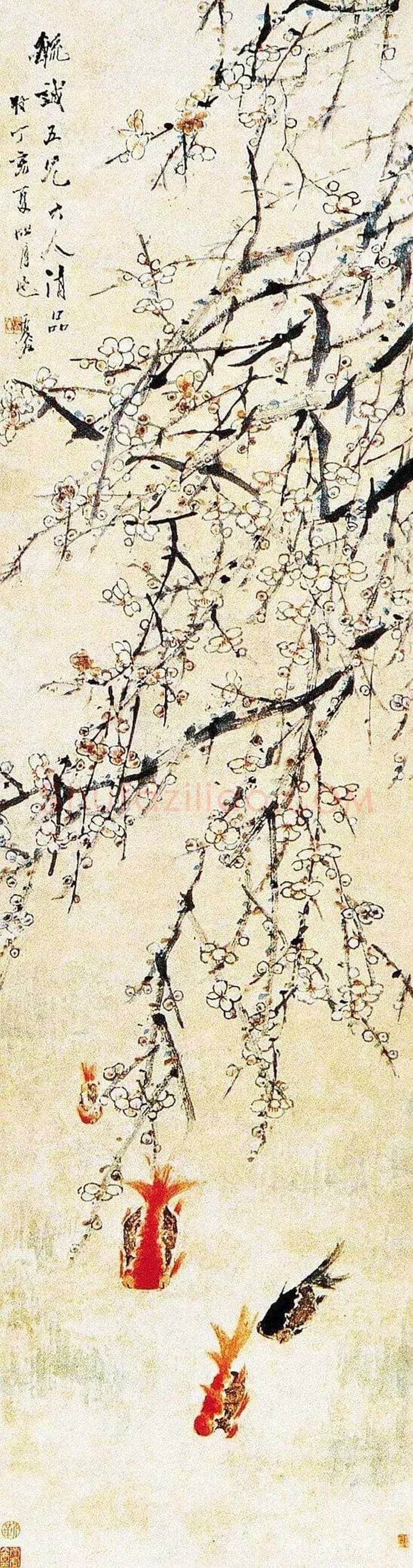 虚谷笔下的松鼠和金鱼欣赏 | 书画科普