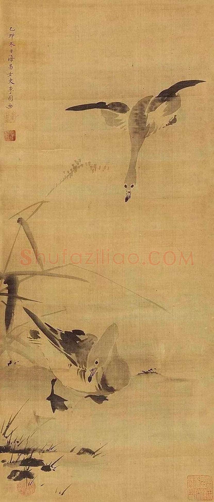 李因作品欣赏 | 书画资料