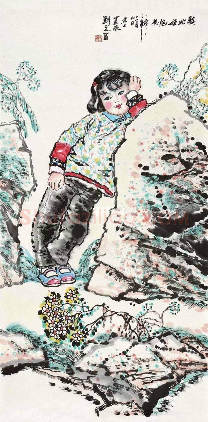 刘文西笔下的少女图赏及拍卖价格 | 书画科普