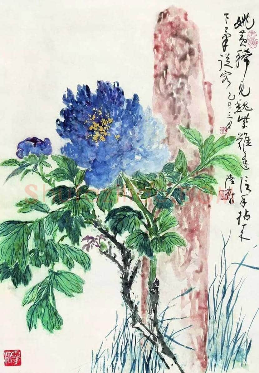 陆抑非牡丹作品欣赏 | 书画科普
