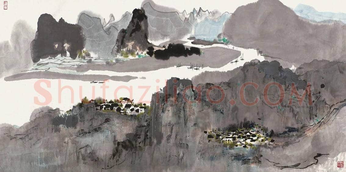 吴冠中丈二《漓江》,重磅巨献! | 国画赏析