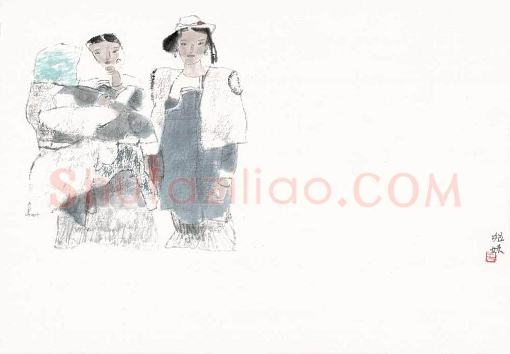 周思聪人物册页图赏 | 著名国画欣赏