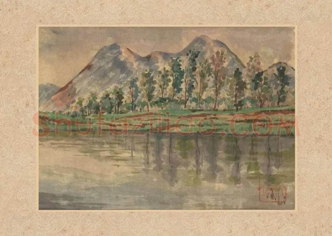 李叔同早期水彩欣赏 | 书画百科