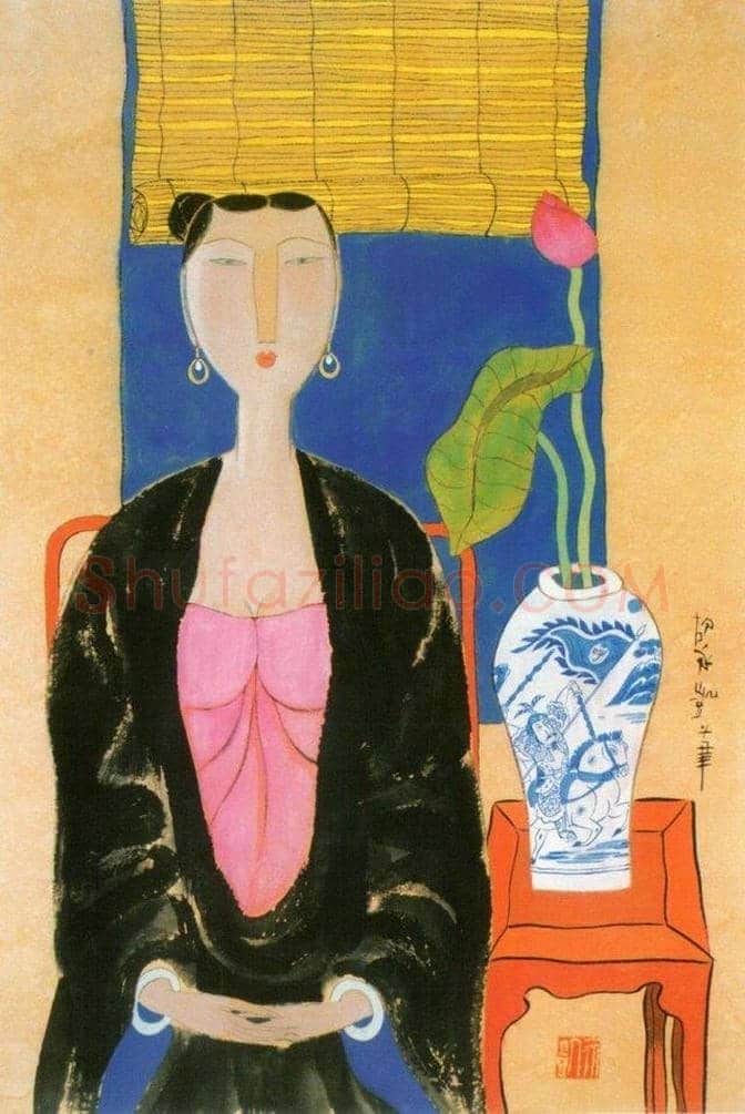 胡永凯中国风味女性人物国画欣赏 | 书画资料