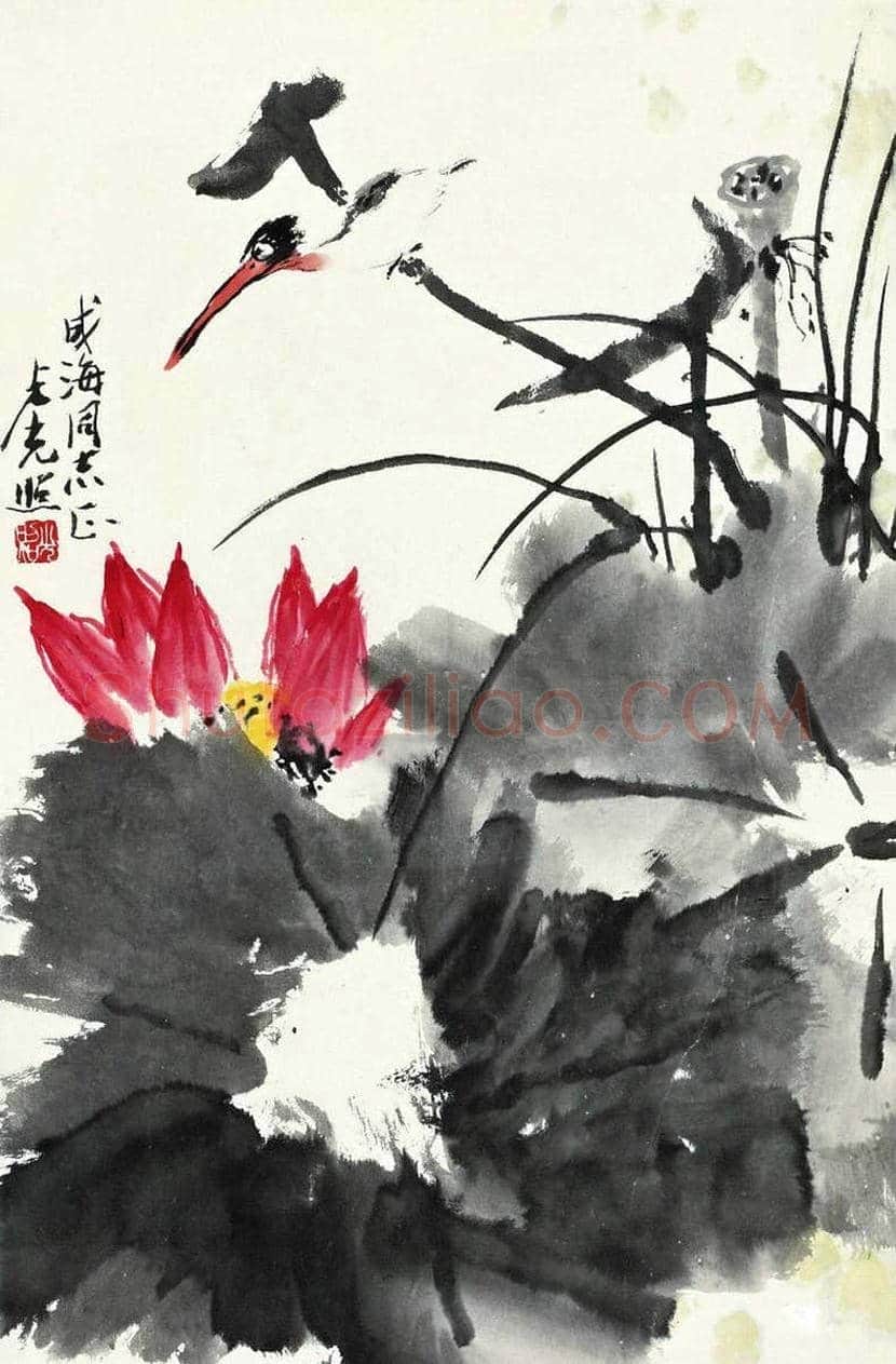 卢光照国画荷花作品欣赏 | 书画学堂