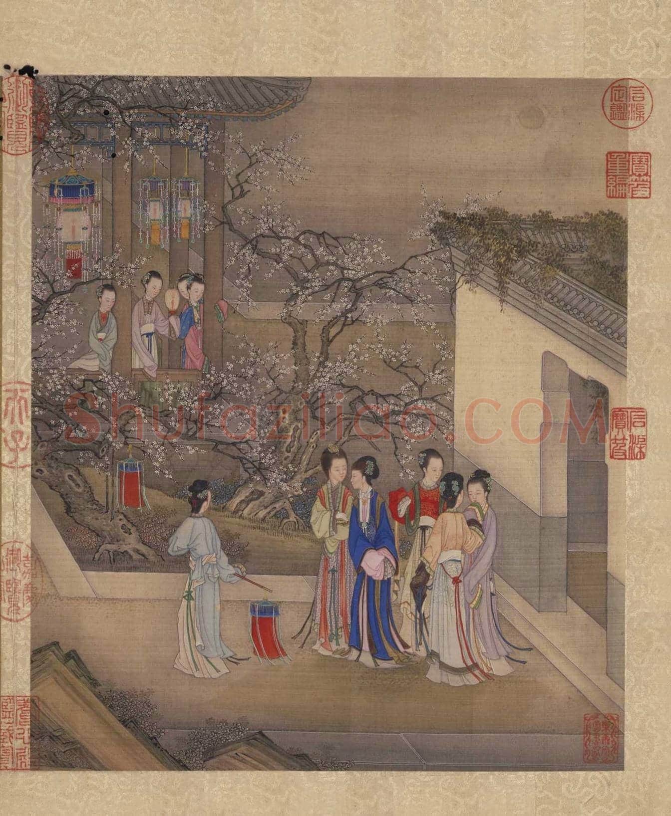 陈枚《月曼清游图册》欣赏 | 传世国画赏析