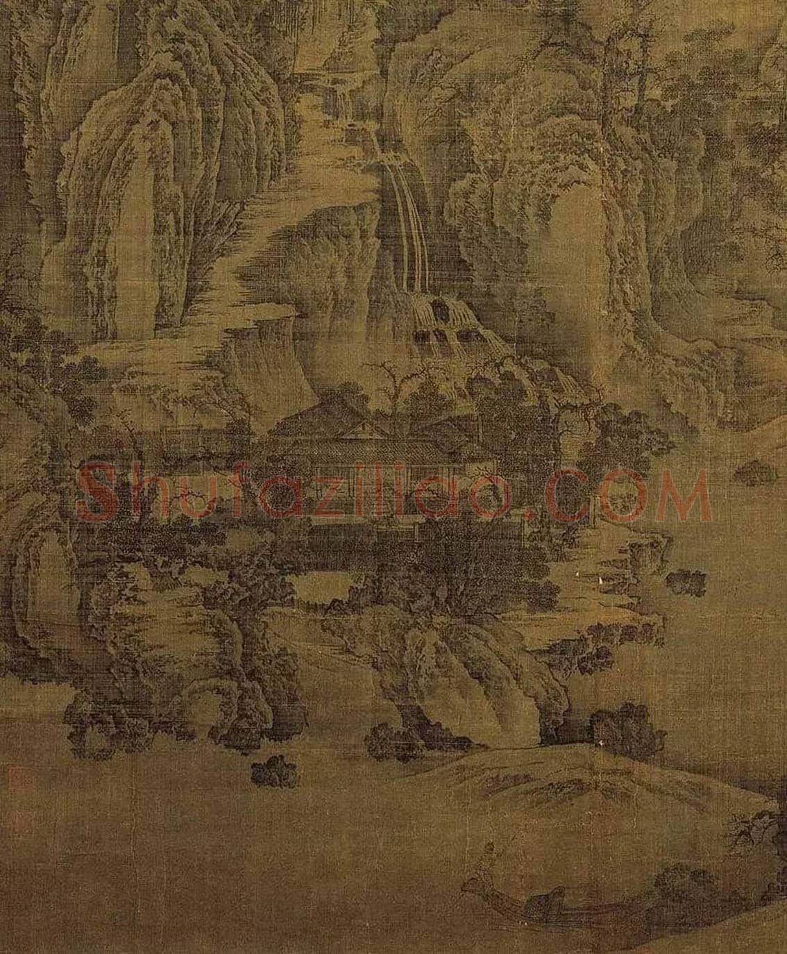 梅莲并蒂之作——仿荆浩《匡庐图》 | 国画图片