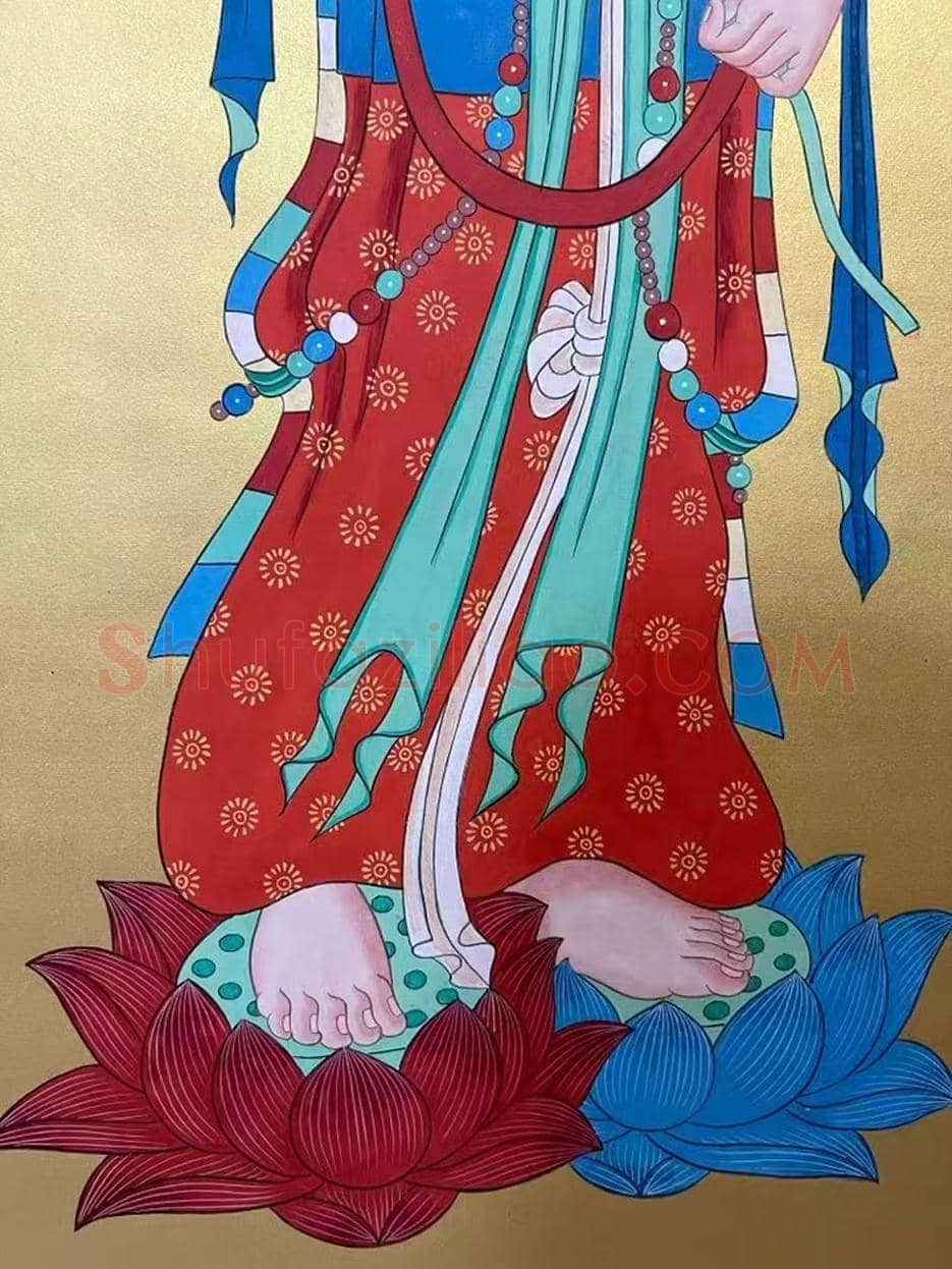 大美菩萨——张大千《初唐画大士象》 | 国画赏析