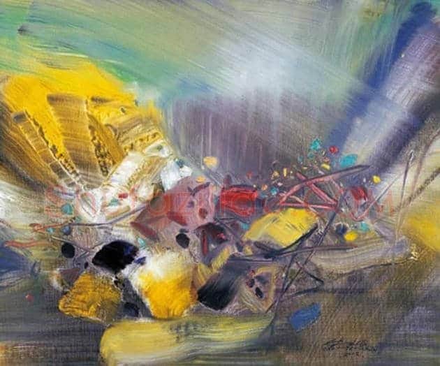 朱德群(1951-2004期间)作品欣赏 | 书画百科