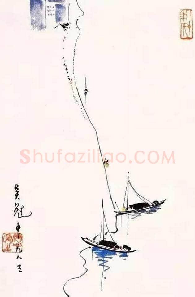 吴冠中笔下的船，充满着诗情画意 | 书画百科