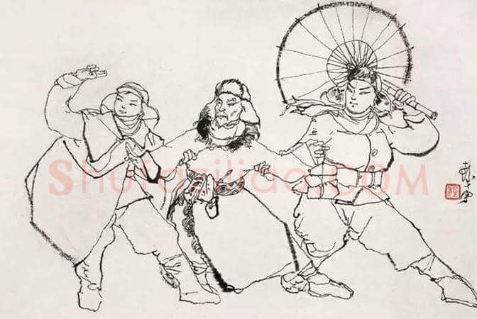 程十发人物,风景绘画手稿 | 书画文摘