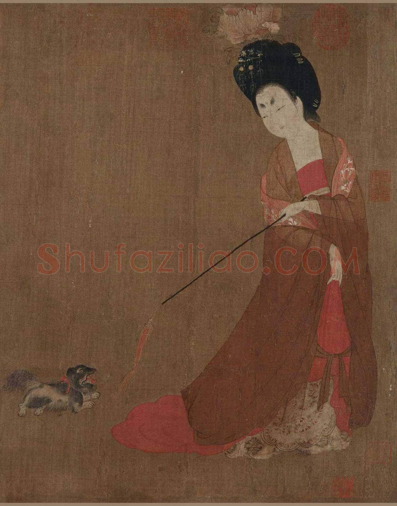 周昉《簪花仕女图》欣赏 | 著名国画欣赏