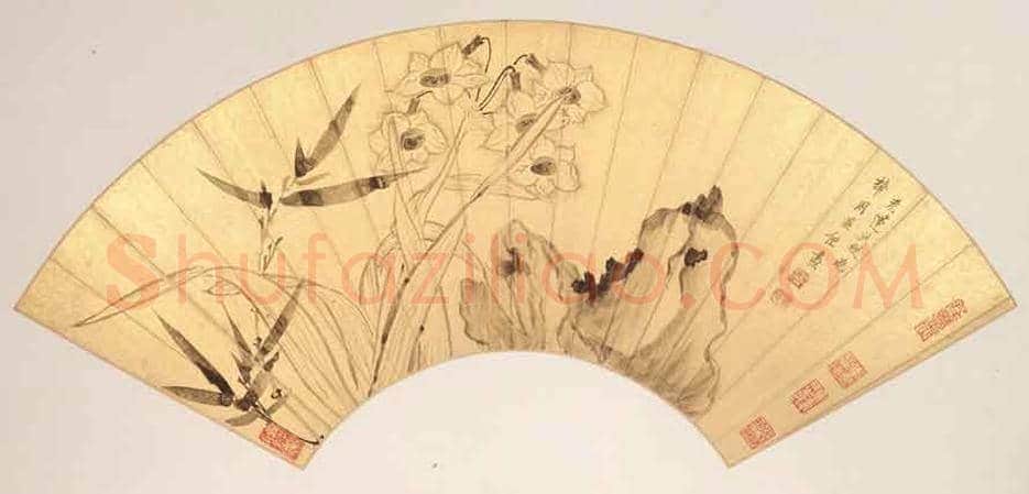 明代陈洪绶《林亭清话图》扇面赏析 | 传世国画赏析