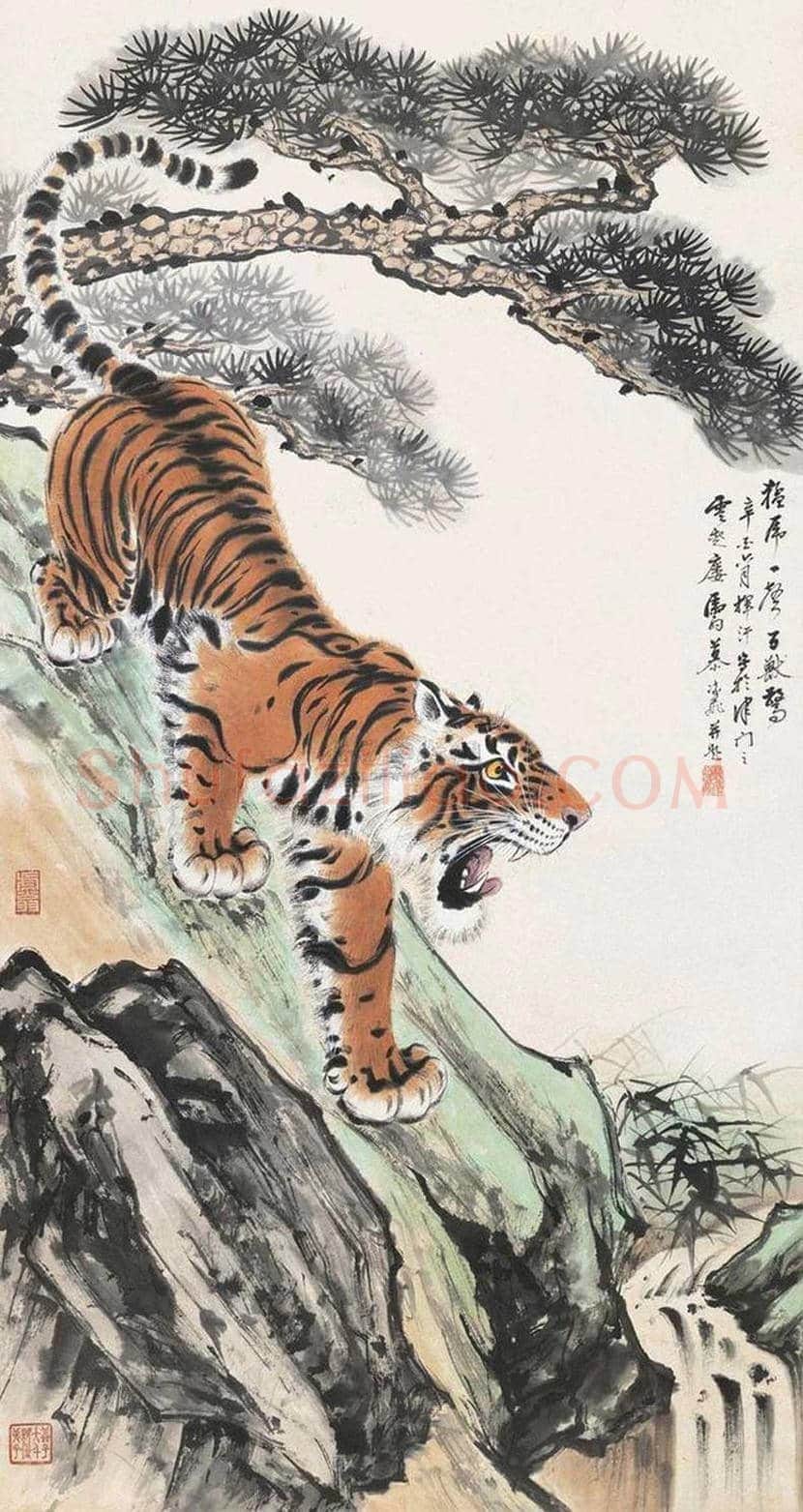 慕凌飞画虎作品欣赏 | 书画科普