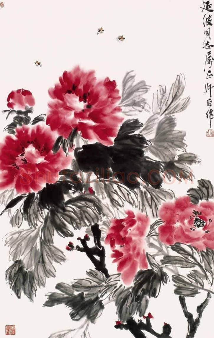 娄师白牡丹作品欣赏 | 书画学堂