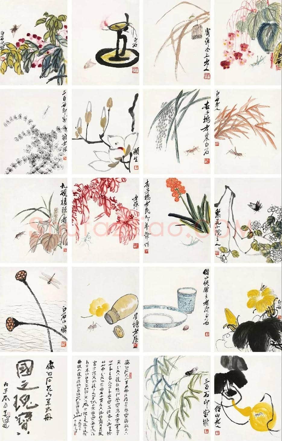 齐白石拍卖最贵的花鸟画都有哪些？ | 书画百科