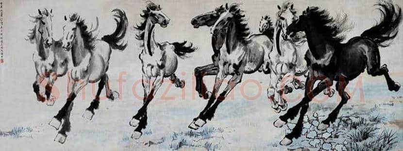徐悲鸿画马作品高清图片 | 书画资料