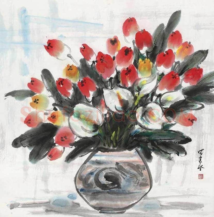 沈柔坚花鸟画作品欣赏 | 书画科普