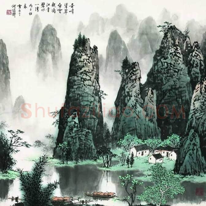 白雪石绘画作品《桂林山水》欣赏(100幅) | 书画文摘
