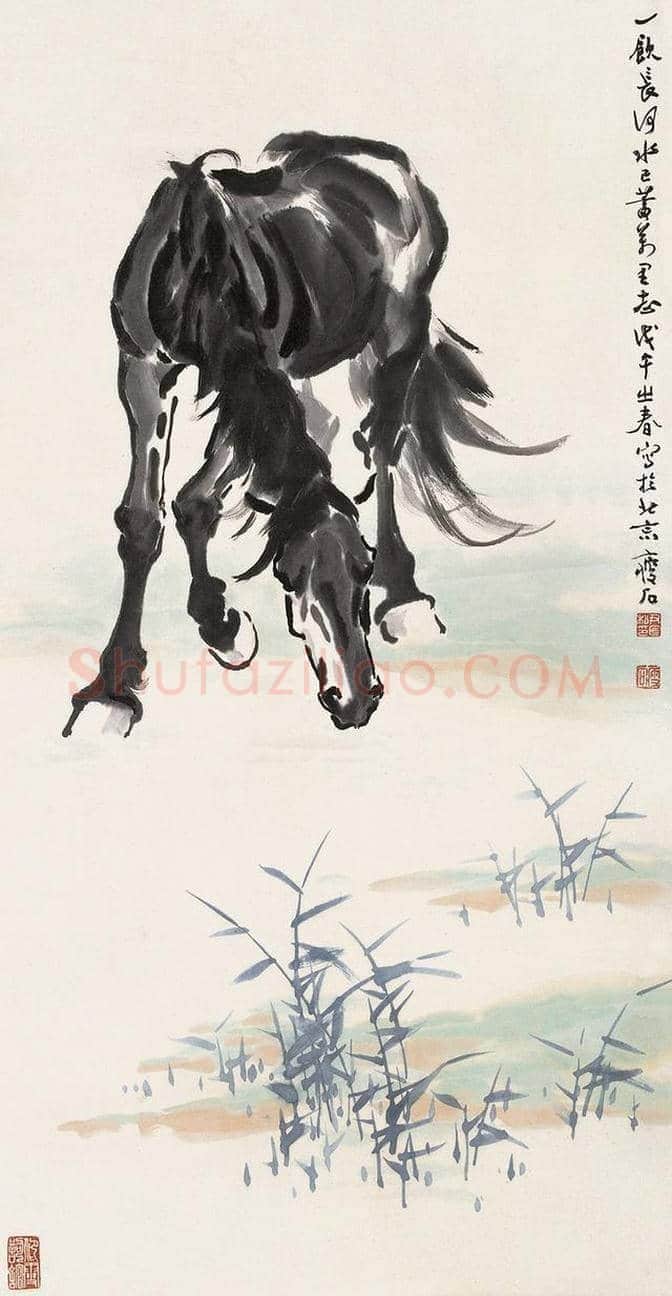 尹瘦石画马作品欣赏 | 书画资料