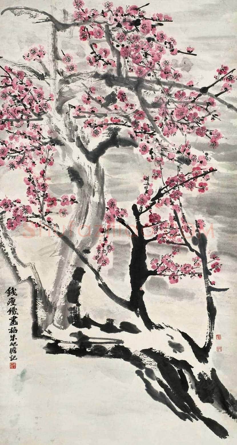 钱瘦铁梅花作品欣赏 | 书画百科