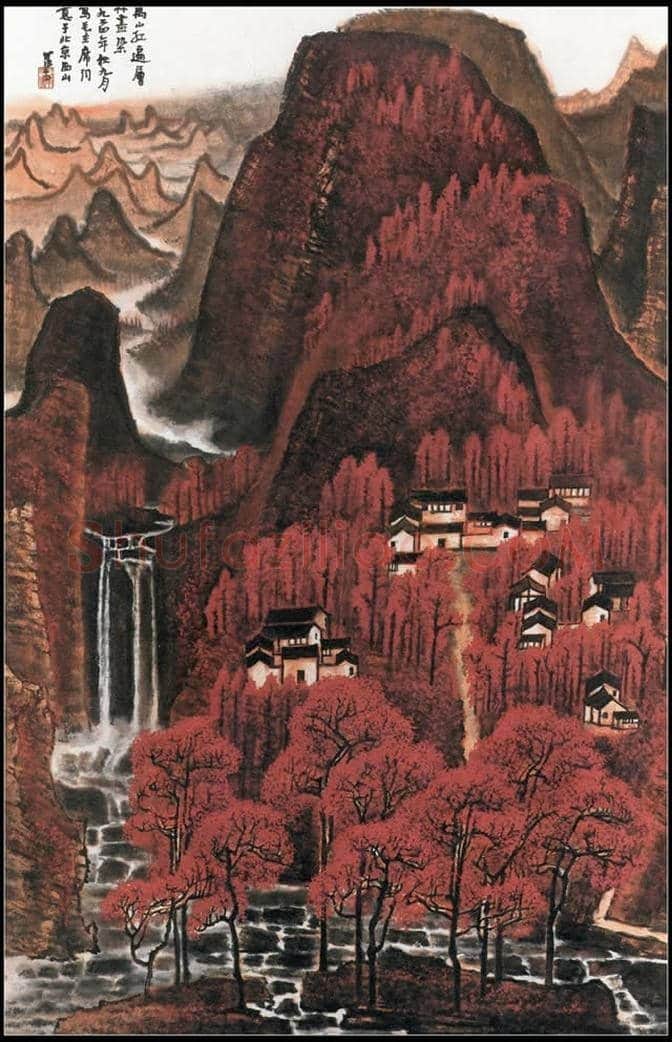 李可染代表作《万山红遍》 | 书画资料