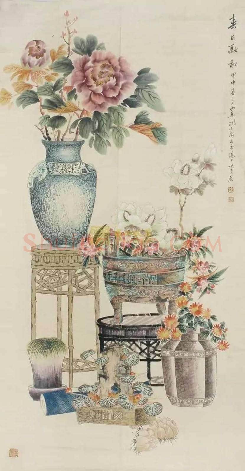 孔小瑜博古画欣赏 | 书画百科