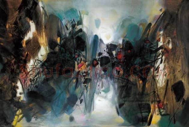 朱德群(1951-2004期间)作品欣赏 | 书画百科