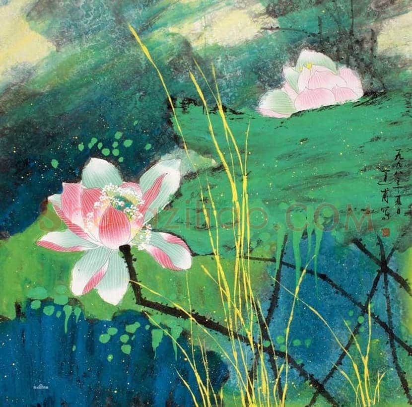 袁运甫荷花作品欣赏 | 书画讲解