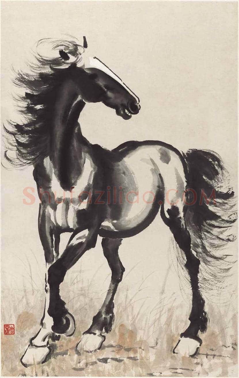 徐悲鸿画马作品高清图片 | 书画资料