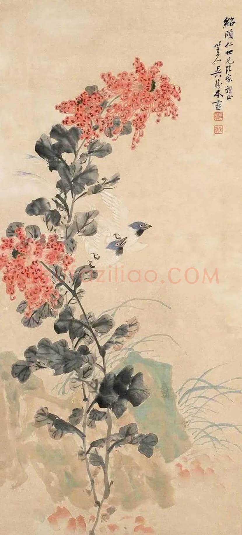 吴笠仙菊花作品欣赏 | 书画百科