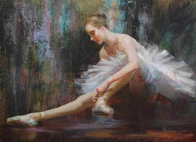 凯文·雷画中的舞女，体现一种静谧的美！ | 书画文摘