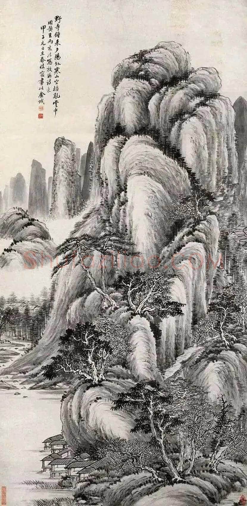 金城山水画作品欣赏 | 书画学堂