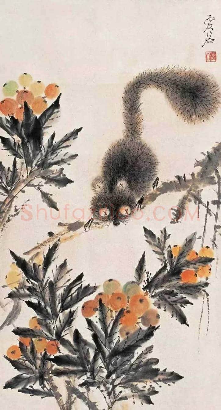 虚谷笔下的松鼠和金鱼欣赏 | 书画科普