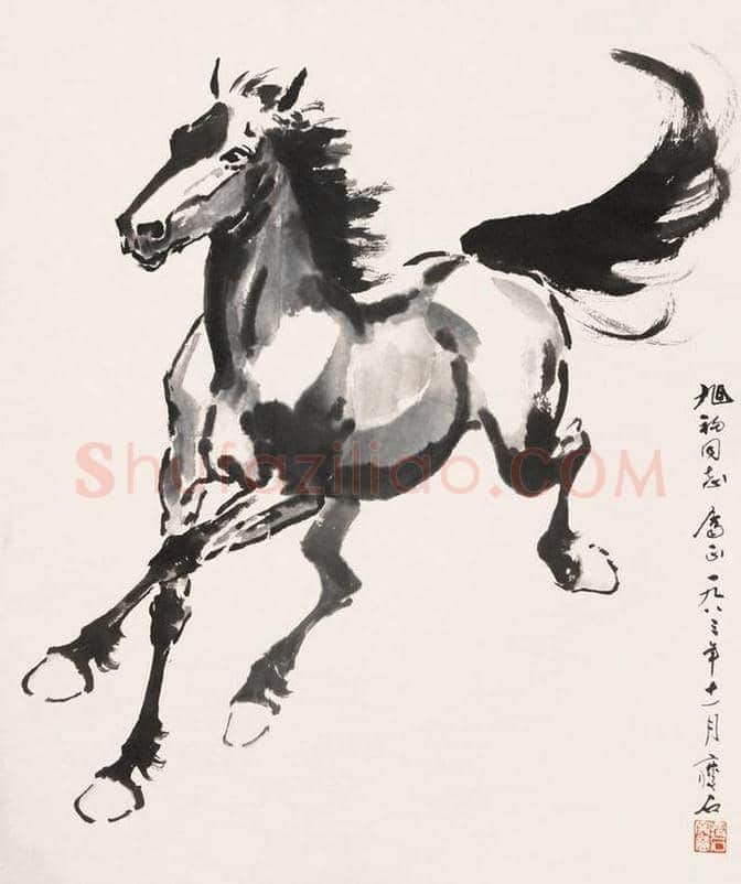 尹瘦石画马作品欣赏 | 书画资料