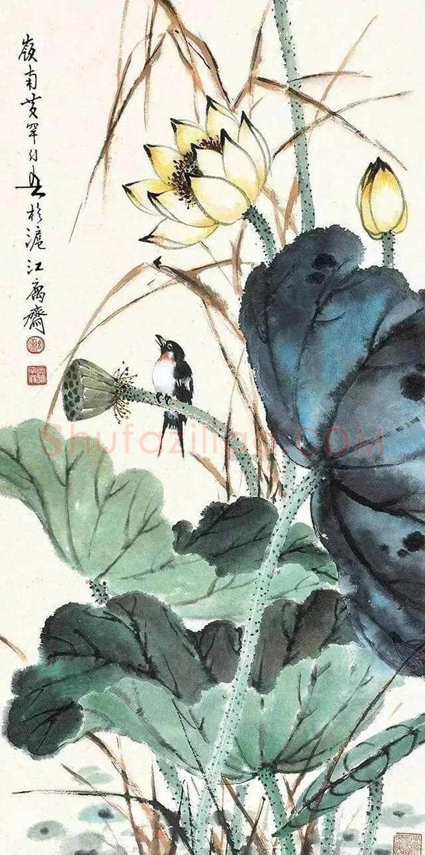 赵少昂的夏日荷塘，美！ | 书画资料