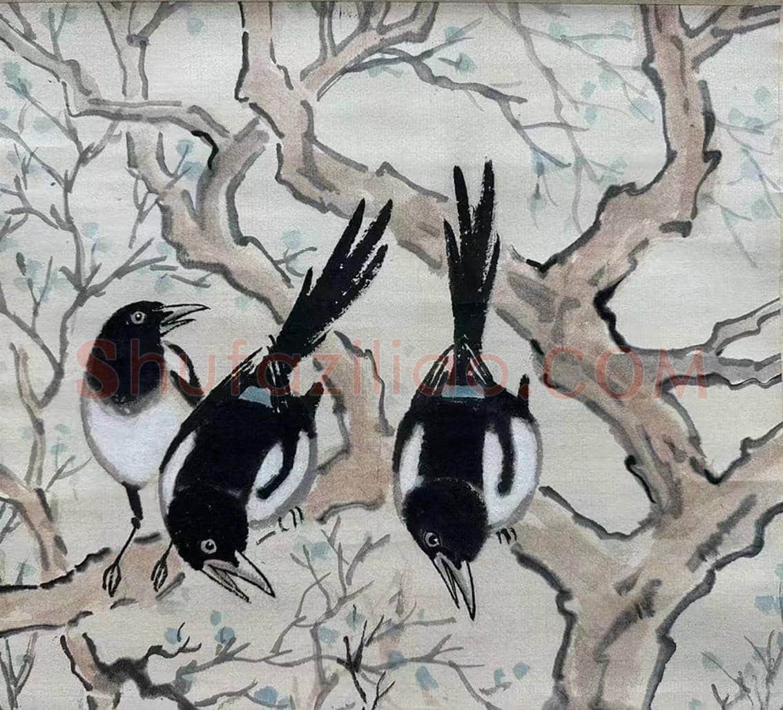 徐悲鸿《四喜图》,珍罕佳构 | 国画赏析