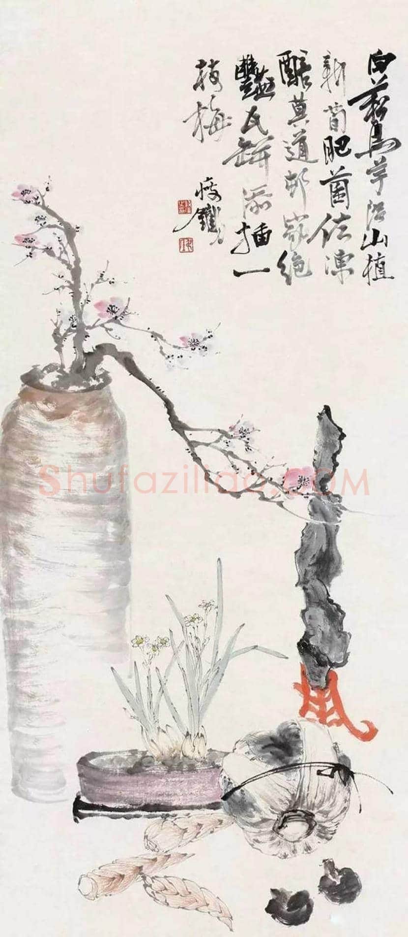 钱瘦铁梅花作品欣赏 | 书画百科
