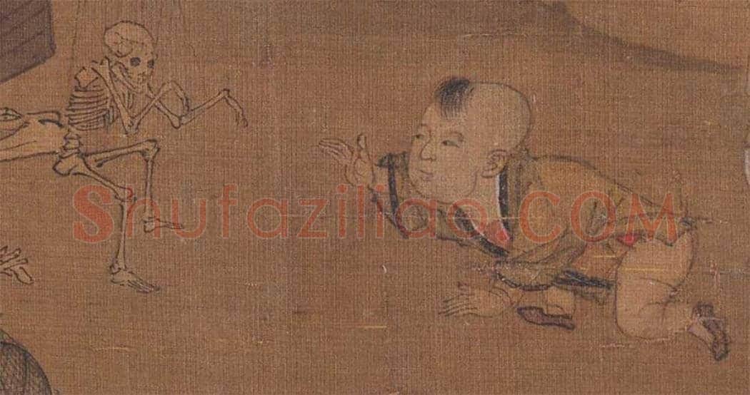 李嵩作品《骷髅幻戏图》欣赏 | 著名国画鉴赏