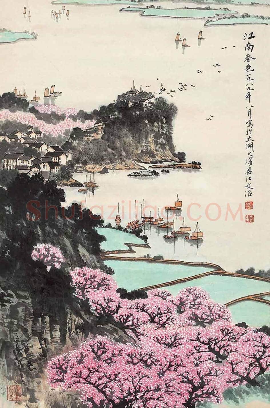 宋文治江南春色系列作品，太美了！ | 书画常识