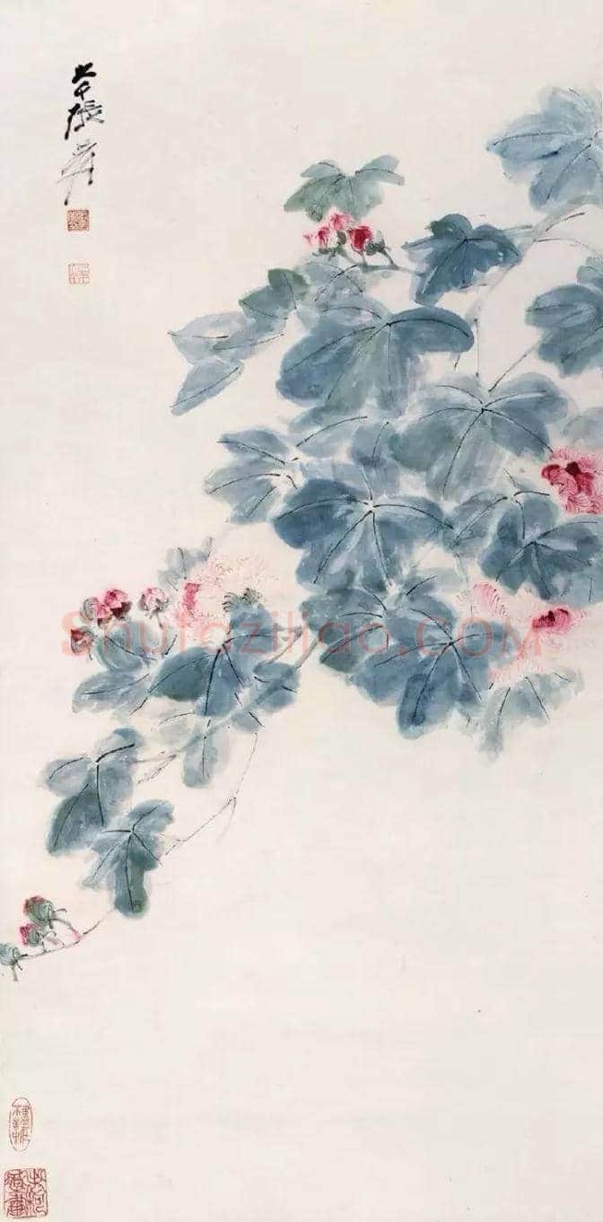谢稚柳等名家笔下芙蓉花开 | 书画百科
