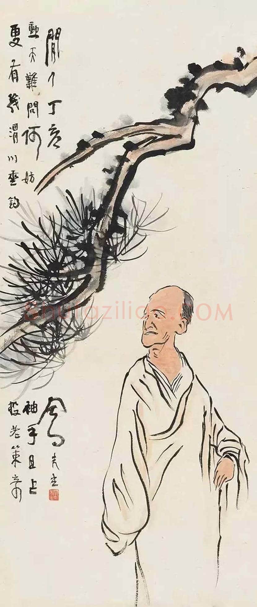 吕凤子人物画作品欣赏 | 书画百科