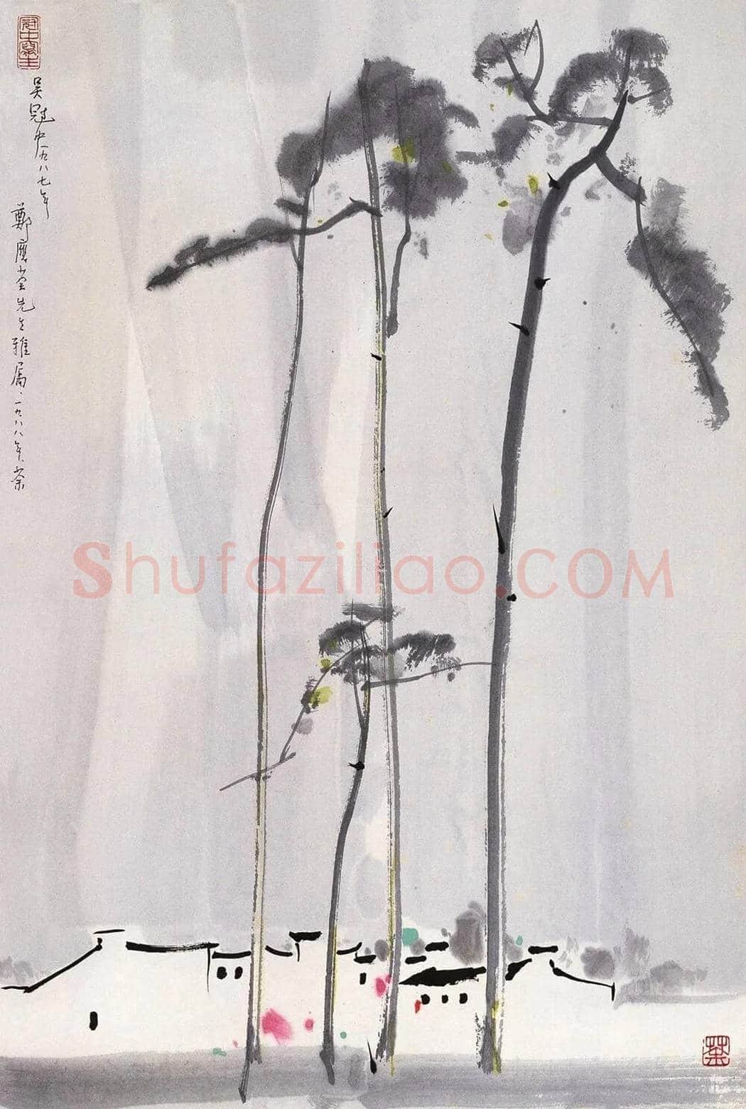 吴冠中笔下的瀑布欣赏 | 书画百科